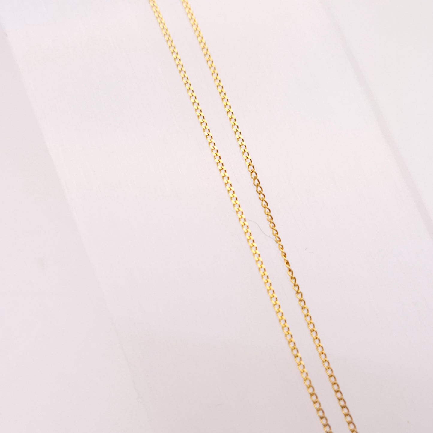 9ct Two-Tone White and Yellow Gold Diamond Set T-Bar Pendant and Chain Necklace
