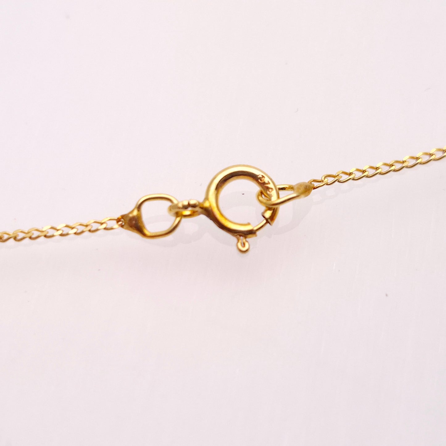 9ct Two-Tone White and Yellow Gold Diamond Set T-Bar Pendant and Chain Necklace