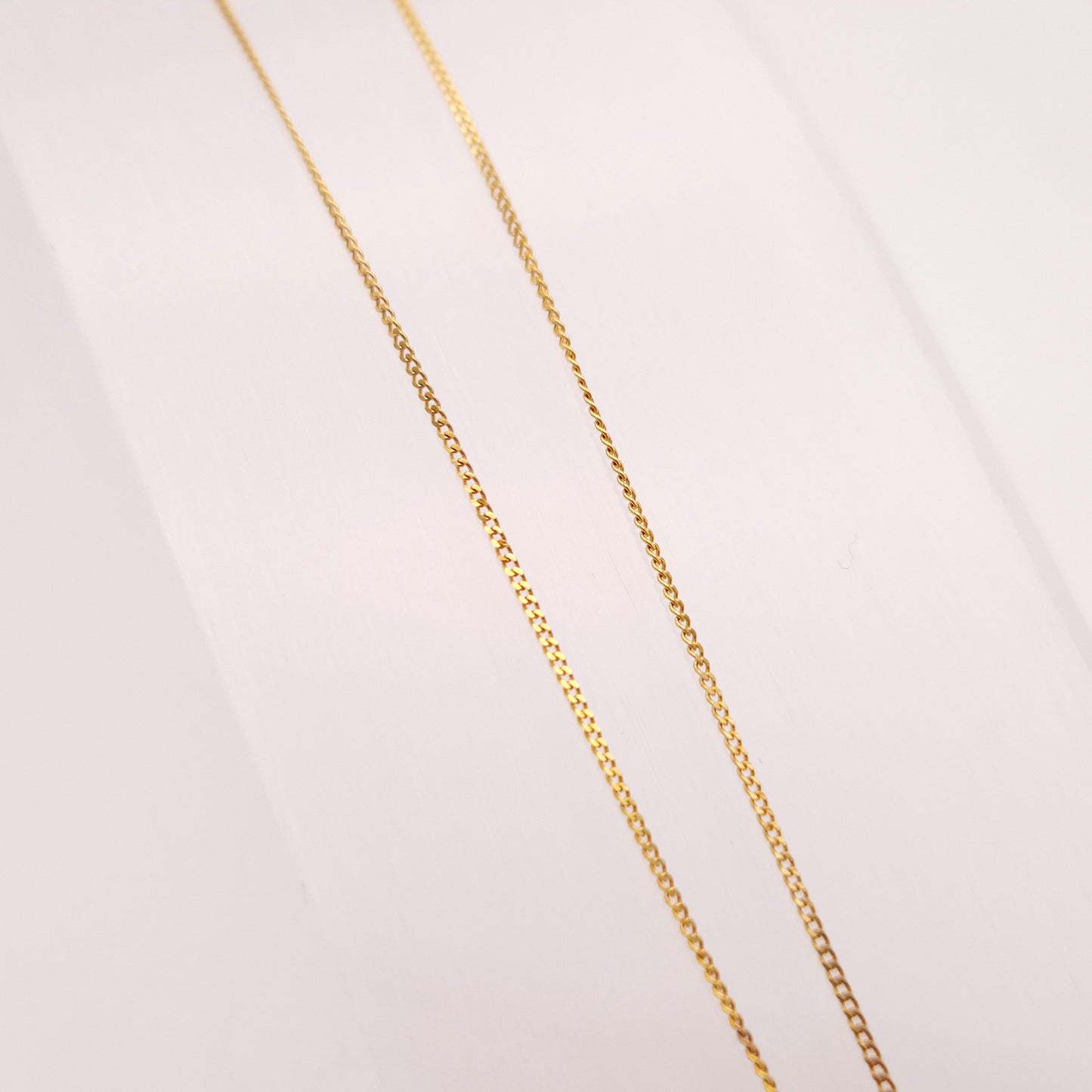 9ct Yellow and White Gold Diamond Shape Openwork Pendant and Chain Necklace