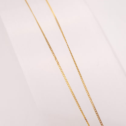 9ct Yellow and White Gold Diamond Shape Openwork Pendant and Chain Necklace