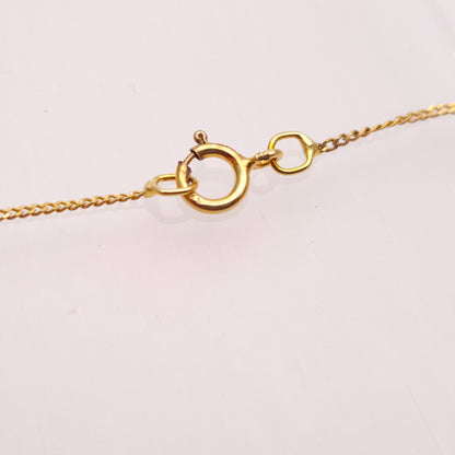 9ct Yellow and White Gold Diamond Shape Openwork Pendant and Chain Necklace