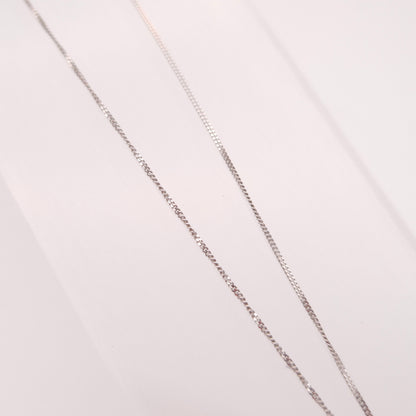 9ct White Gold Graduated Three Stone Cubic Zirconia Pendant and Chain Necklace