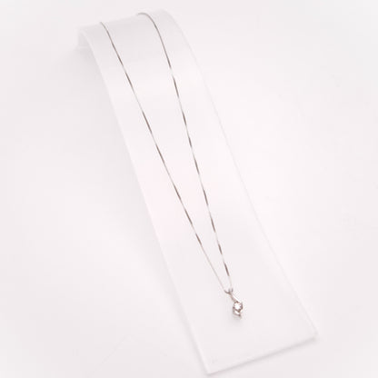 18ct White Gold Diamond Crossover Pendant and Chain Necklace