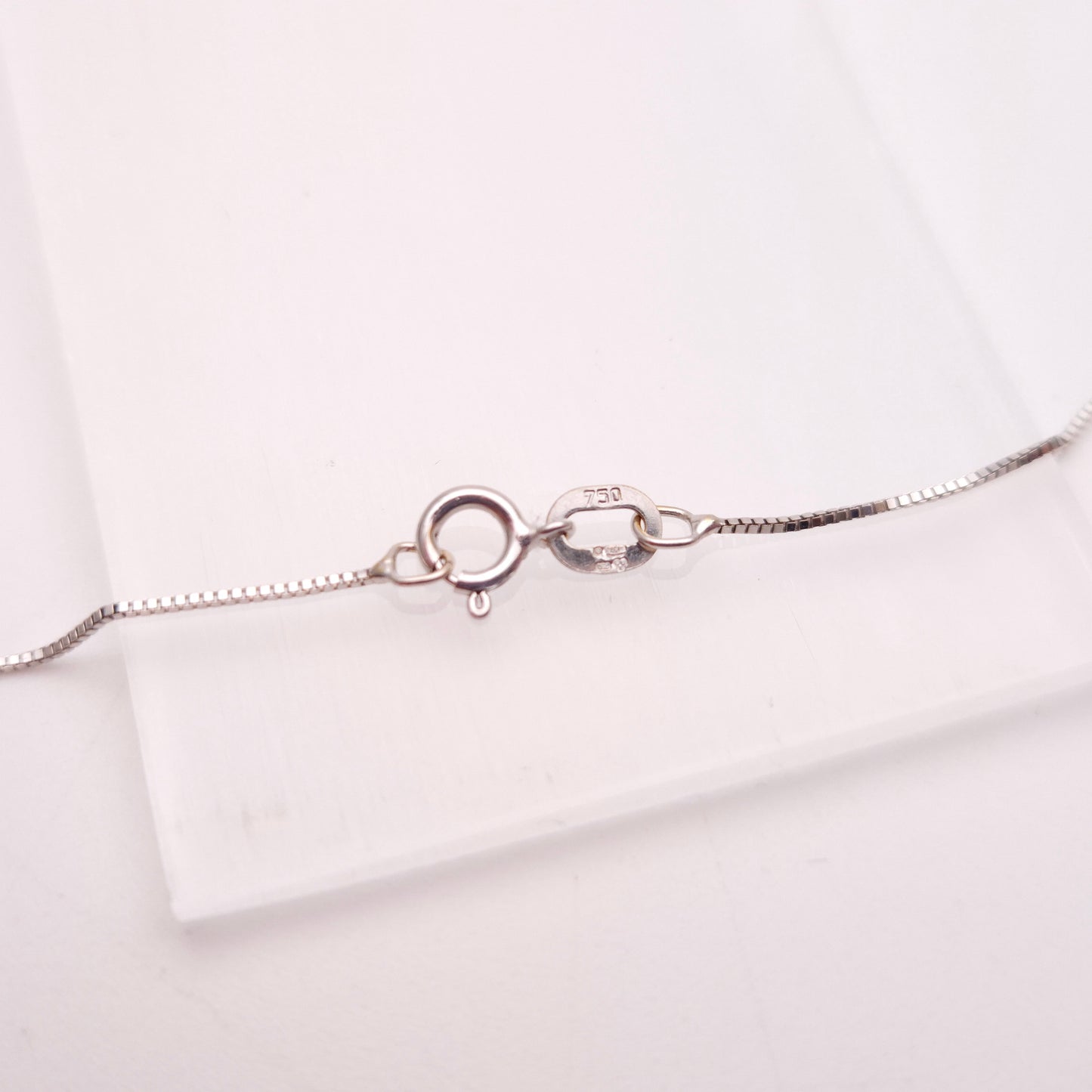 18ct White Gold Diamond Crossover Pendant and Chain Necklace