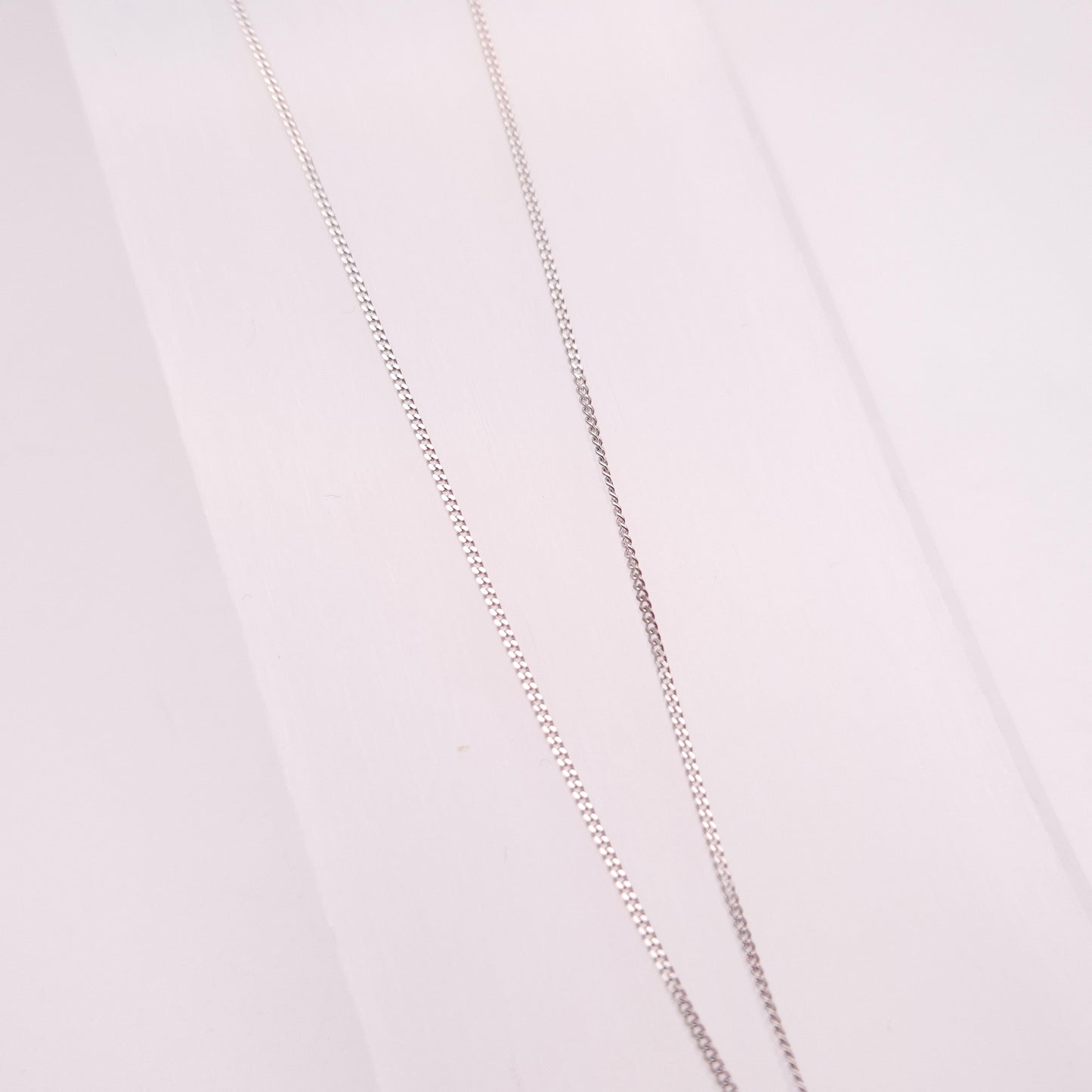 9ct White Gold Amethyst and Diamond Teardrop Pear Shaped Pendant Necklace