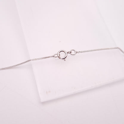 9ct White Gold Amethyst and Diamond Teardrop Pear Shaped Pendant Necklace