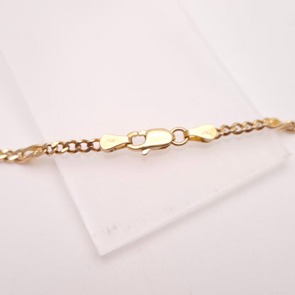 9ct Yellow Gold Fancy Link 62cm / 25 Inch 1 + 5 Figaro Chain Necklace