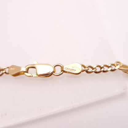9ct Yellow Gold Fancy Link 62cm / 25 Inch 1 + 5 Figaro Chain Necklace