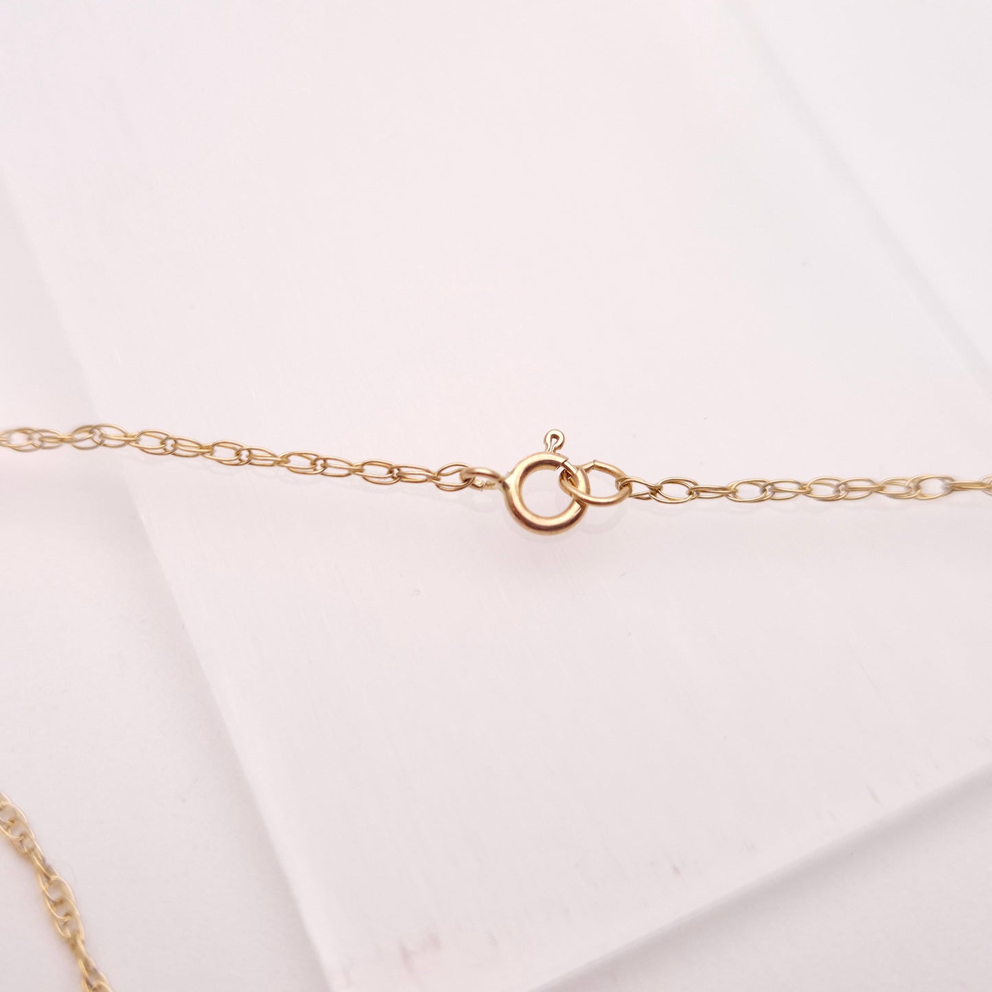 9ct Yellow Gold Small Oval Half Patterned Locket and Chain Necklace