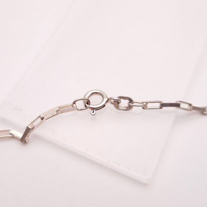 Sterling Silver Vintage Oval Butterfly Wing Cameo Pendant and Chain Necklace