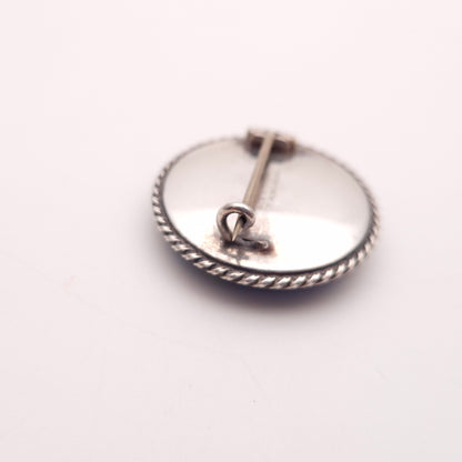 Sterling Silver Vintage Round Butterfly Wing Empress of England Boat Brooch