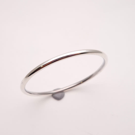 Sterling Silver Narrow Hollow Tube Bangle