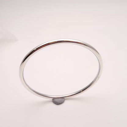 Sterling Silver Narrow Hollow Tube Bangle