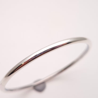 Sterling Silver Narrow Hollow Tube Bangle