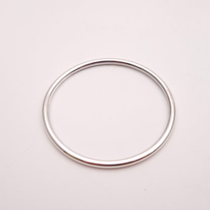 Sterling Silver Narrow Hollow Tube Bangle