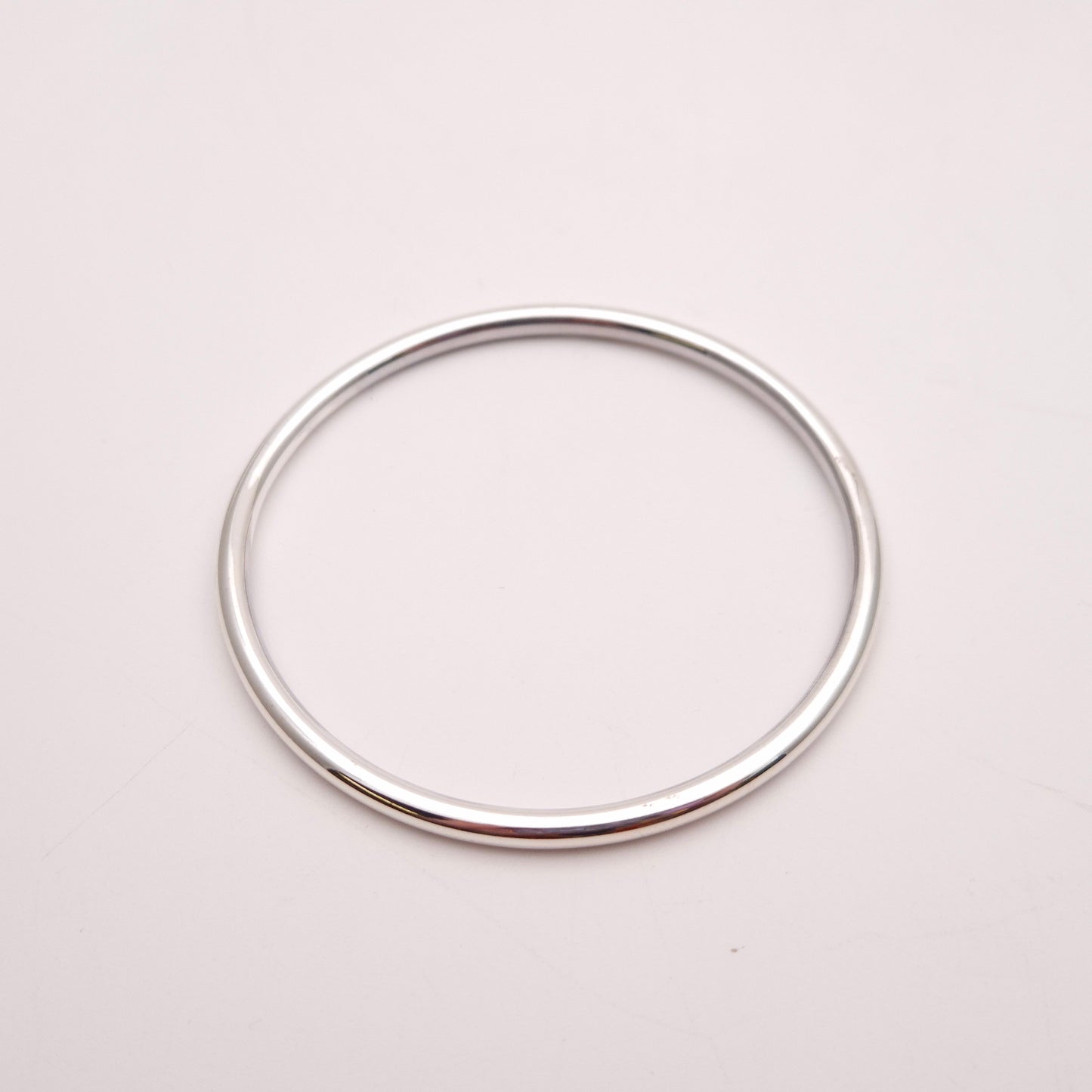 Sterling Silver Narrow Hollow Tube Bangle