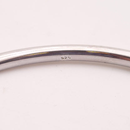 Sterling Silver Narrow Hollow Tube Bangle
