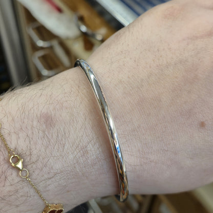 Sterling Silver Narrow Hollow Tube Bangle