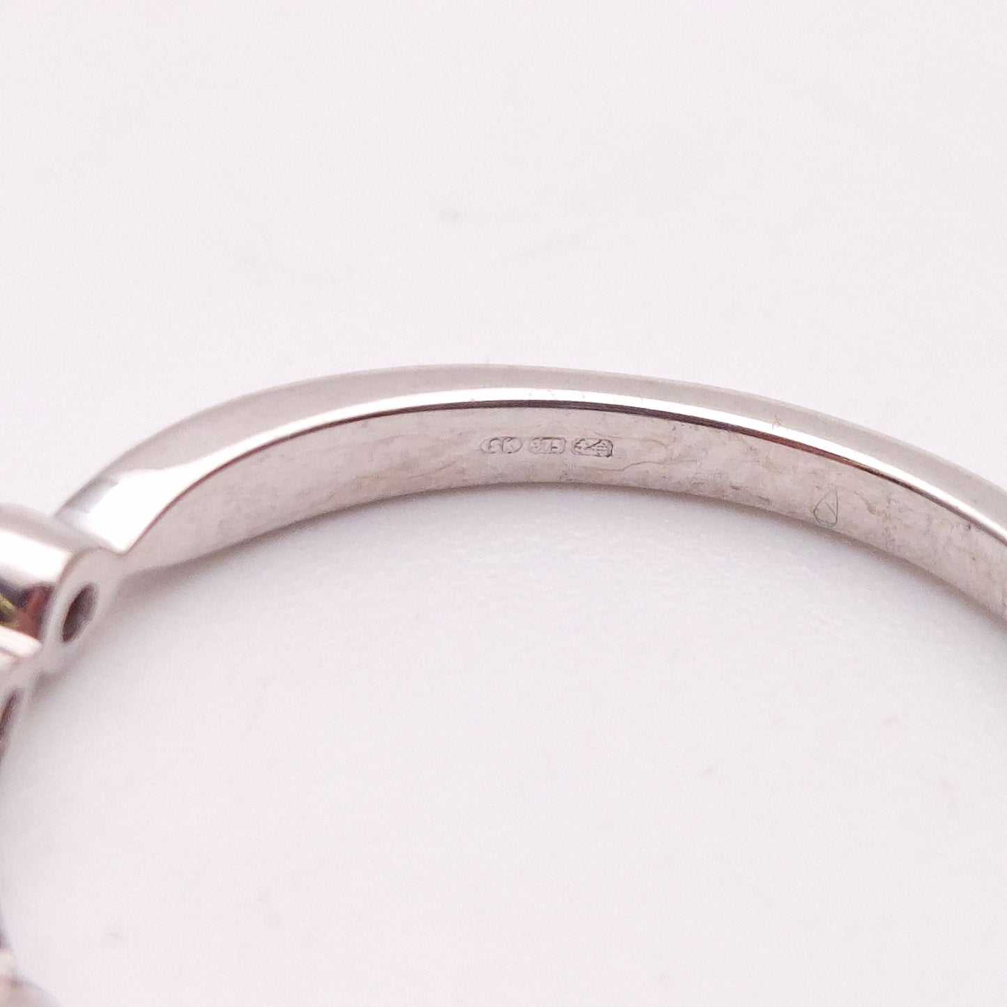 9ct White Gold Diamond Set Half Eternity Fancy Round / Marquise Panel Band Ring