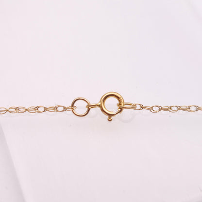 9ct Yellow Gold Vintage Purple Jade Chinese Character Heart Pendant Necklace