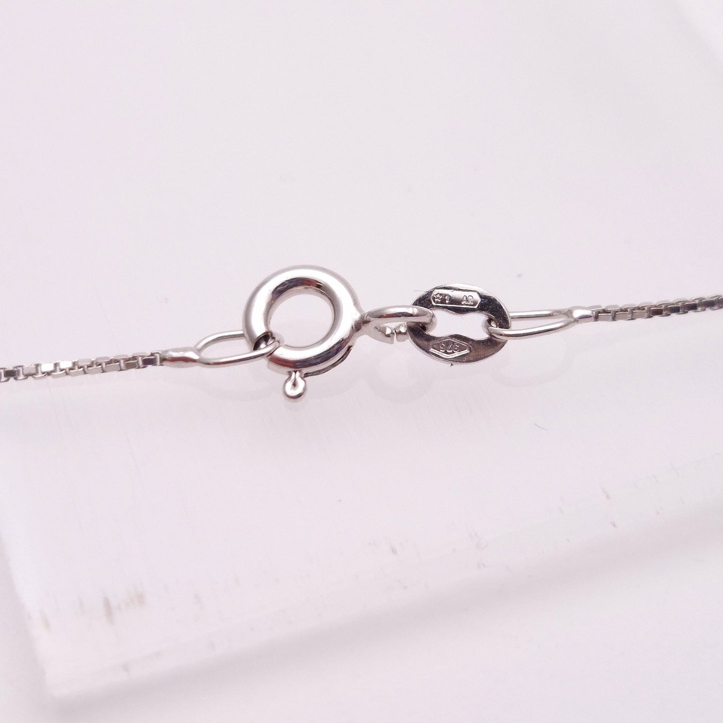 9ct White Gold Marquise Cut Emerald Solitaire Pendant Necklace