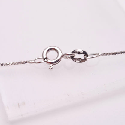 9ct White Gold Marquise Cut Emerald Solitaire Pendant Necklace