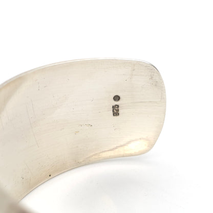 Sterling Silver Extra Wide Cuff Style Bangle