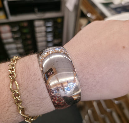 Sterling Silver Extra Wide Cuff Style Bangle