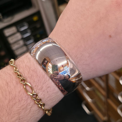 Sterling Silver Extra Wide Cuff Style Bangle