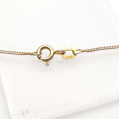 14ct Yellow Gold Red and Pink Topaz And Diamond Pendant on 9ct Gold Curb Chain