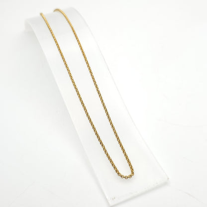 9ct Yellow Gold Vintage Close Round Link Belcher Chain 22 inch