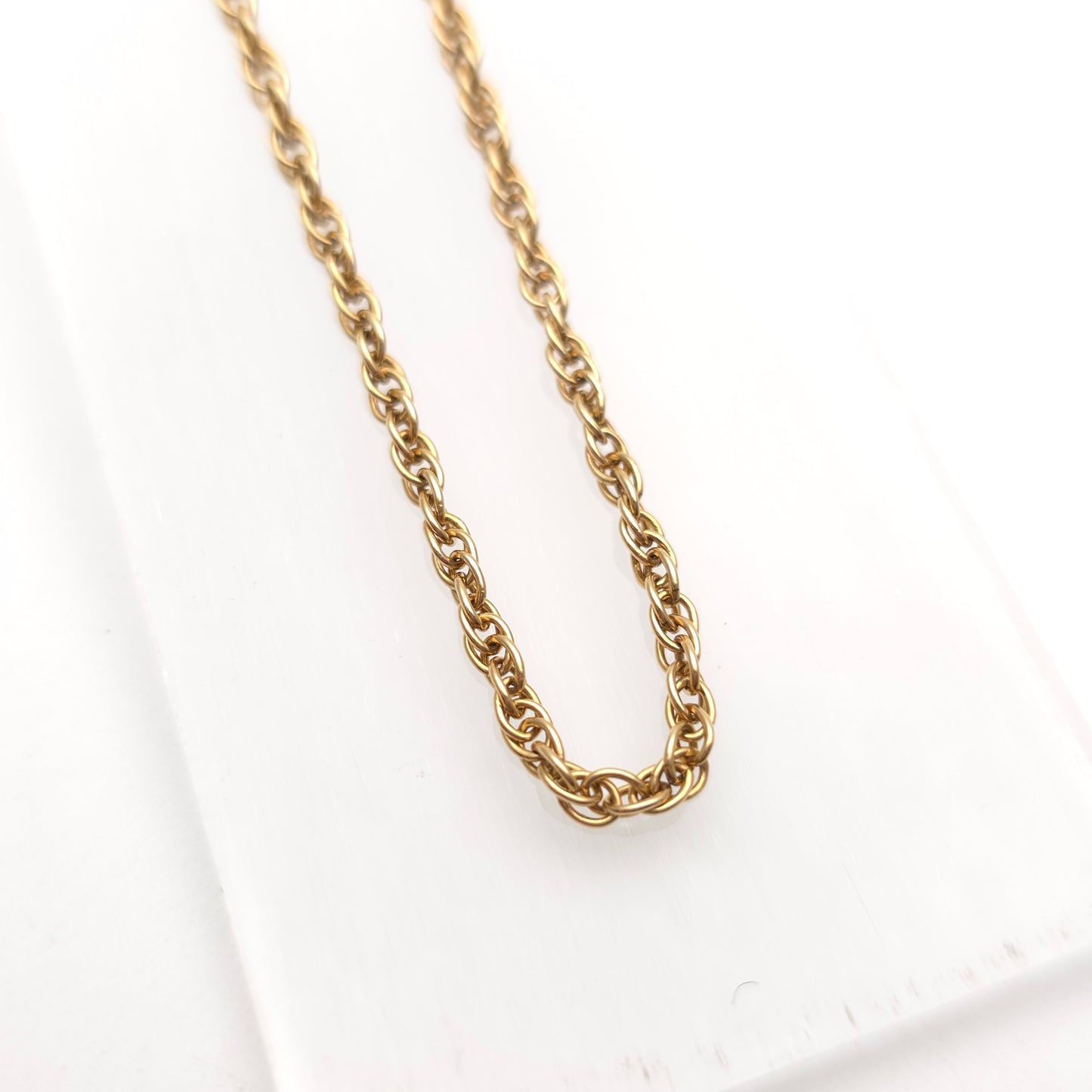 9ct Yellow Gold Prince Of Wales Twist Rope Chain 18 Inch