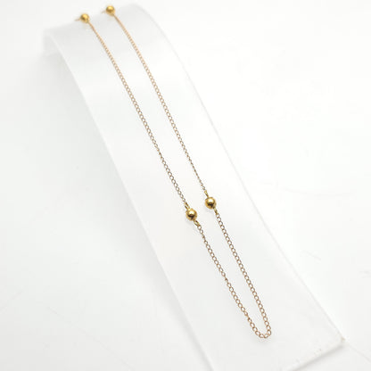 9ct Yellow Gold Ball Detail Station Style Chain Necklace