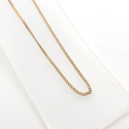 9ct Yellow Gold Curb Chain 18 inches