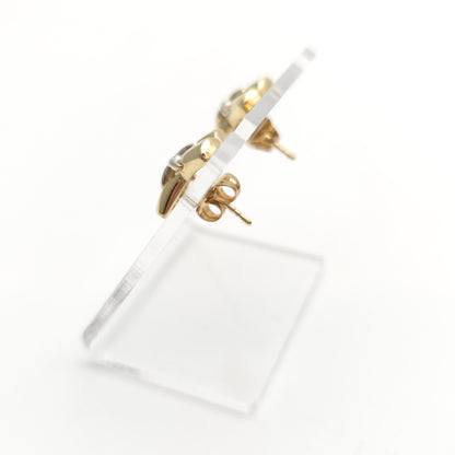 9ct Yellow Gold Chunky Double X 'Kiss' Stud Earrings