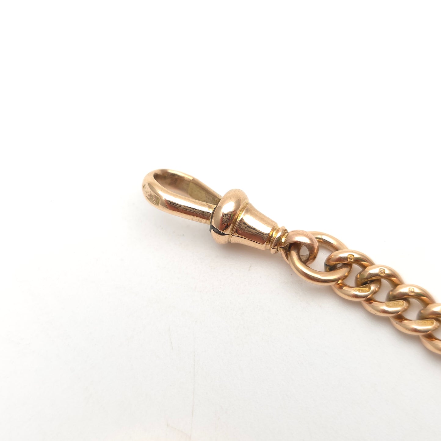 9ct Yellow Gold Heavyweight Chunky Graduated Curb Albert Bracelet With T-Bar