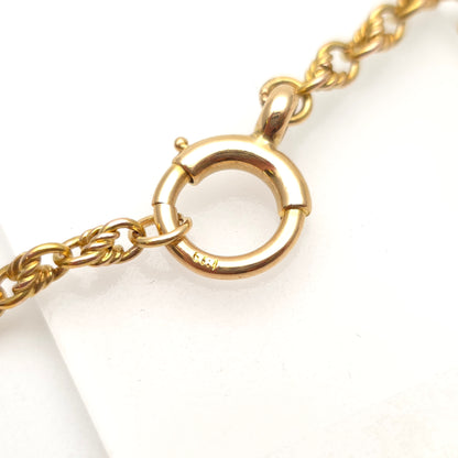 18ct Yellow Gold Antique Rope Style Fancy Link Chain 20 Inch