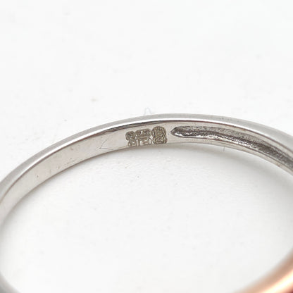 9ct Two-Tone White Gold and Rose Gold Diamond Crossover Ring
