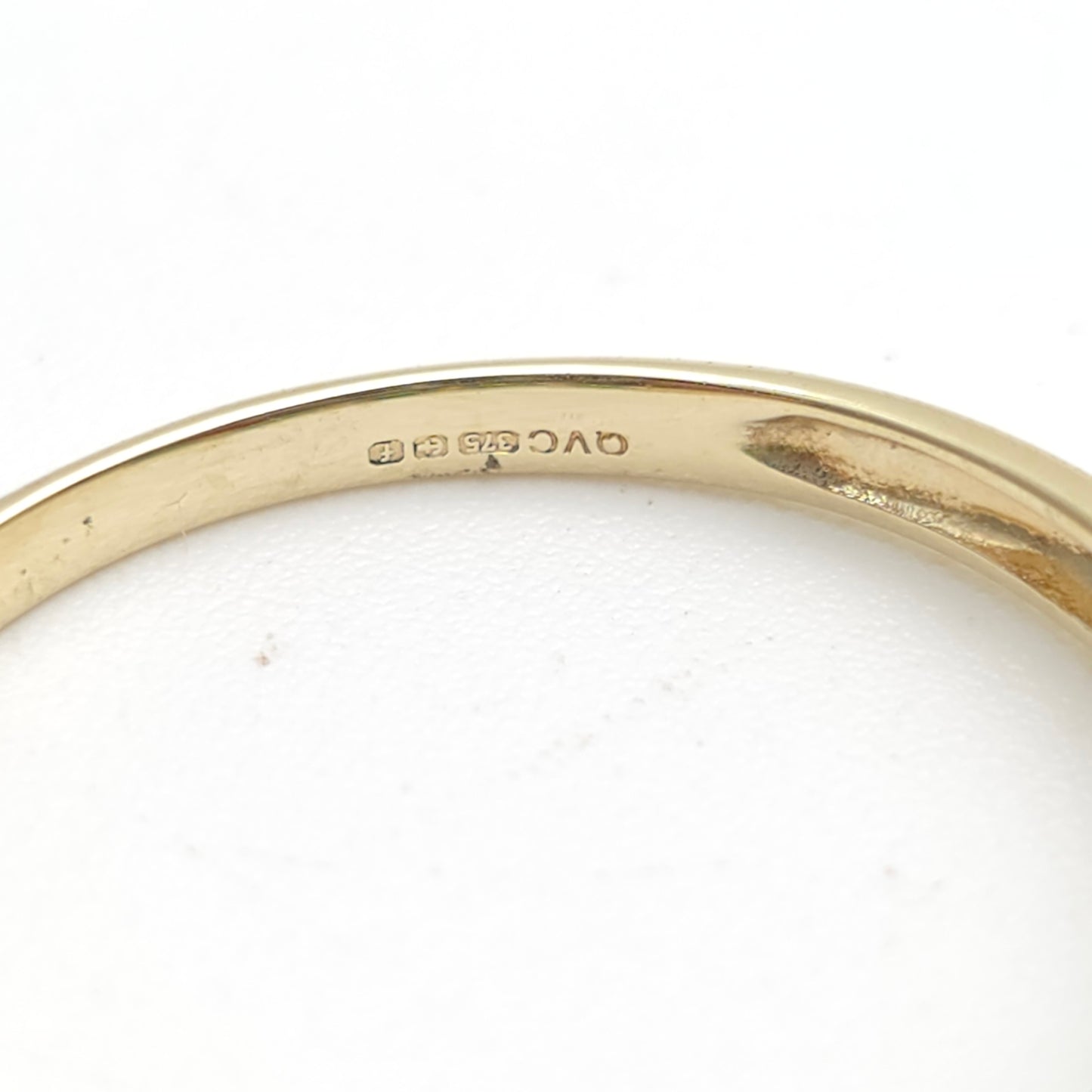 9ct Yellow Gold Graduated Round Cut Diopside Five Stone Row Ring