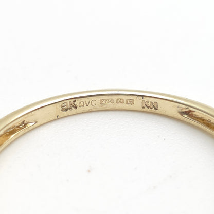 9ct Yellow Gold Multi-Stone Three Ruby and Diamond Ring