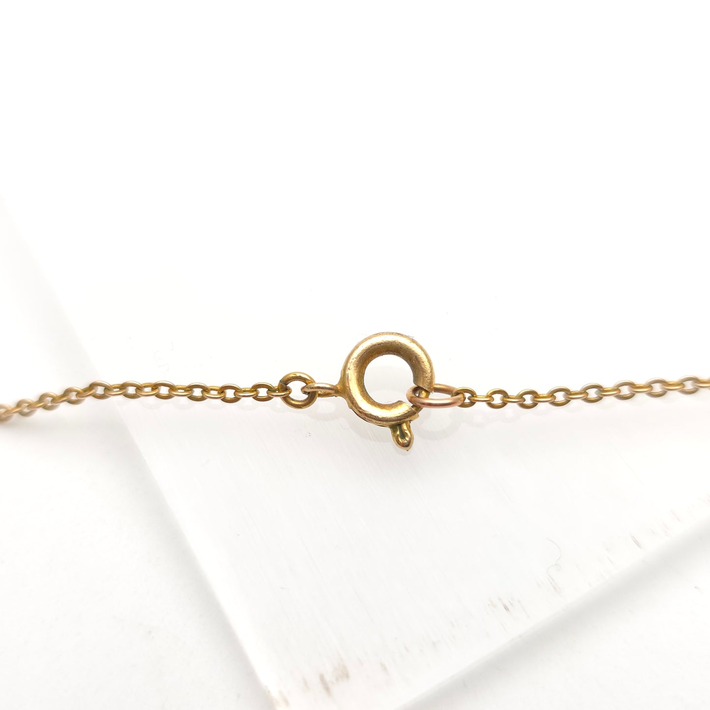 9ct Yellow Gold Antique Floral Pearl Wreath Pendant And Chain Necklace
