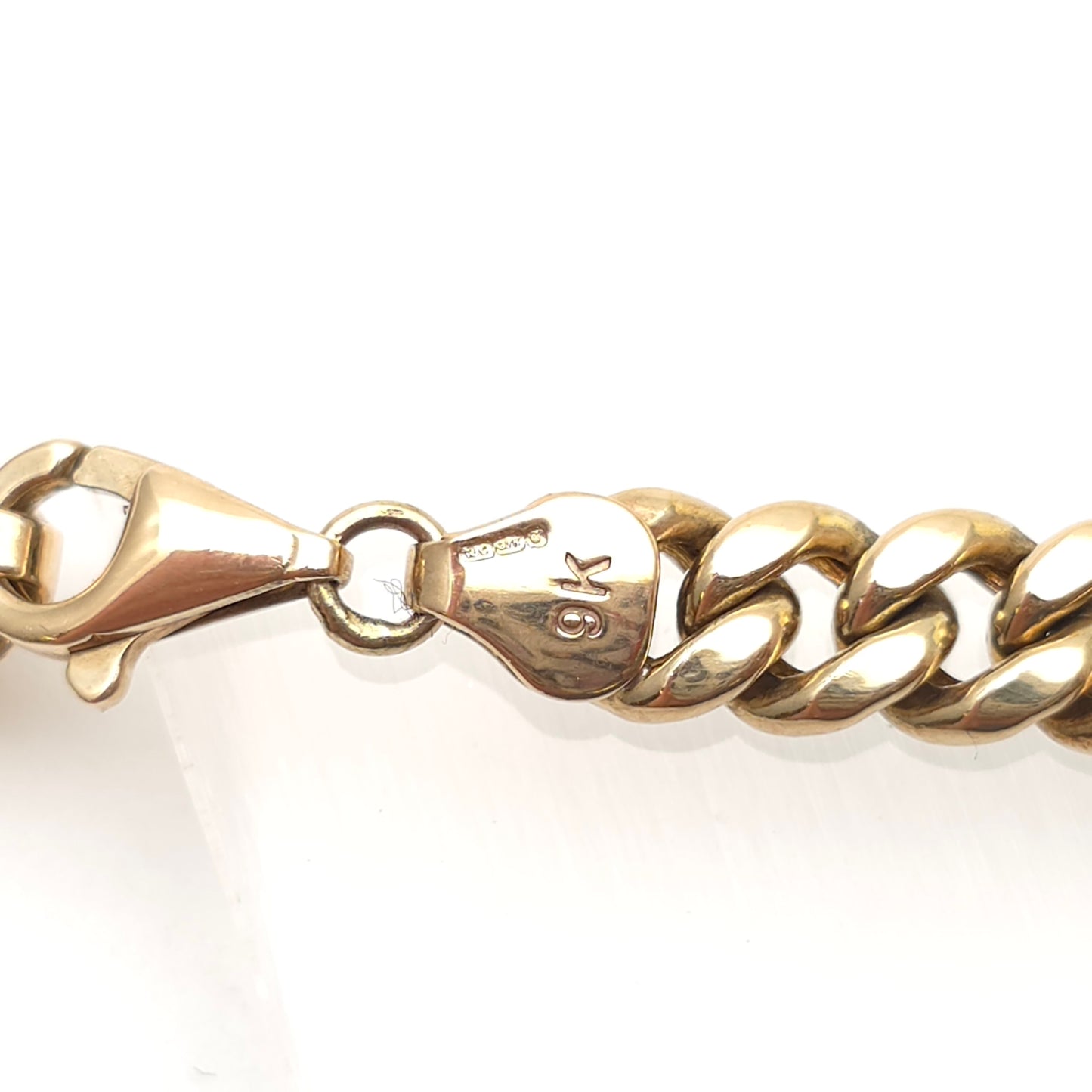 9ct Yellow Gold Hollow Link Chunk Curb Chain Necklace 19 inch / 48cm