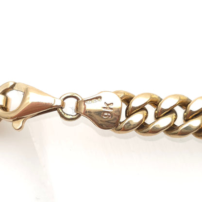 9ct Yellow Gold Hollow Link Chunk Curb Chain Necklace 19 inch / 48cm
