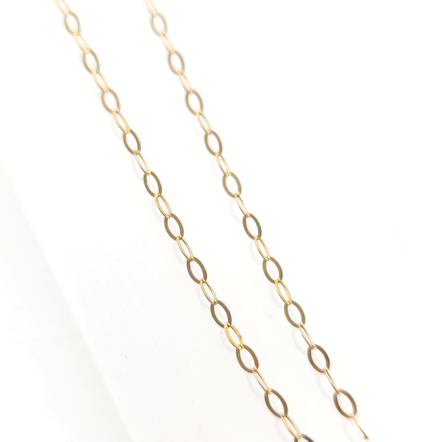 9ct Yellow Gold Oval Cut Lapis Lazuli Panel Pendant And Chain Necklace