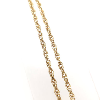9ct Yellow Gold Vintage Engraved Chunky Locket And Prince of Wales 60cm Chain