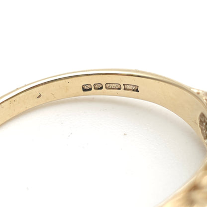 9ct Yellow Gold Peridot And Diamond Traditional Style Multi-Stone Ring