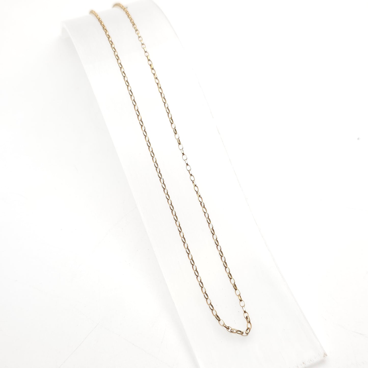 9ct Yellow Gold Oval Link Trace Chain 17 Inches