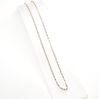 9ct Yellow Gold Oval Link Trace Chain 17 Inches