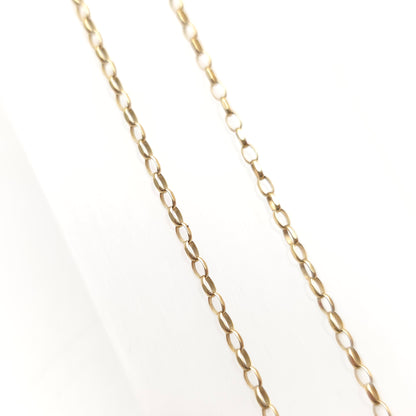 9ct Yellow Gold Oval Link Trace Chain 17 Inches