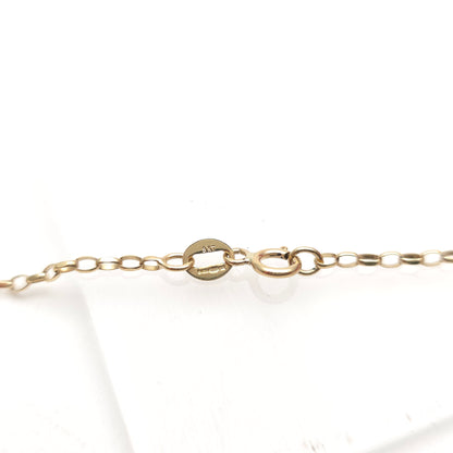 9ct Yellow Gold Oval Link Trace Chain 17 Inches